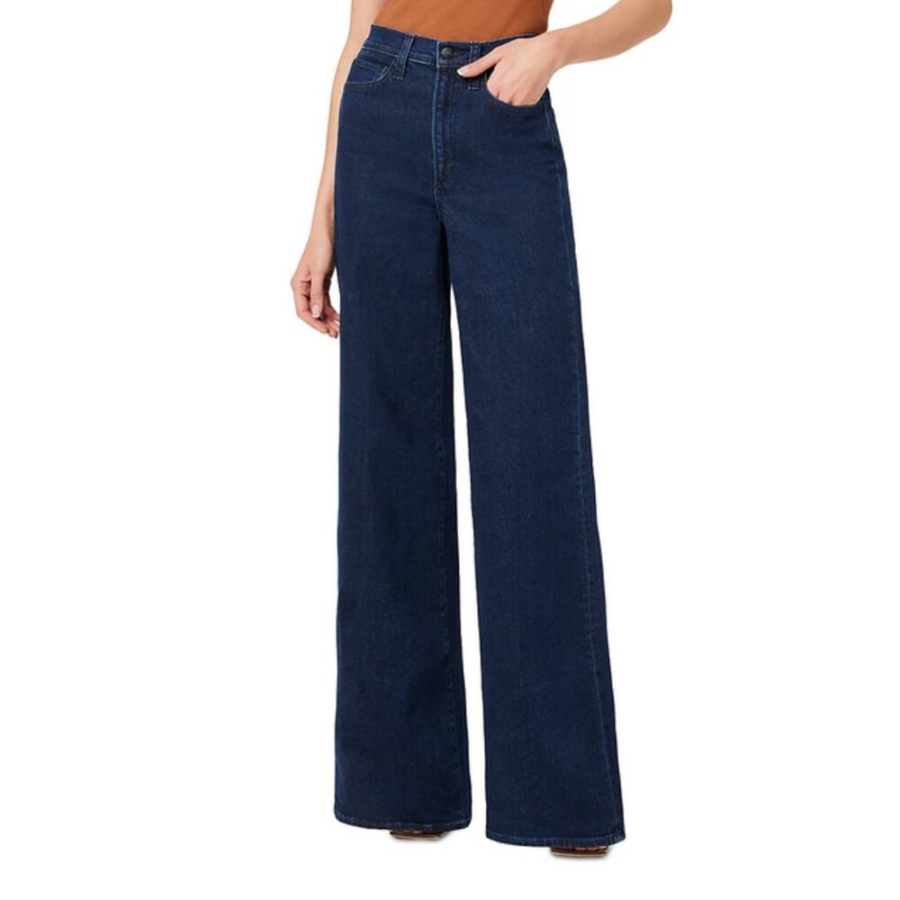 Joes Jeans Mia Wide Leg Jeans High Rise Minimal Dark Wash Blokecore Denim Pant